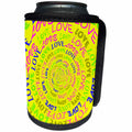 3dRose Janna Salak Designs Prints and Patterns - Never Ending Love Yellow - Can Cooler Bottle Wrap (cc_28465)
