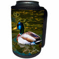 3dRose Taiche - Acrylic Painting - Mallard Duck - The Son Of A Duck Is A Floater - Can Cooler Bottle Wrap (cc_284716)