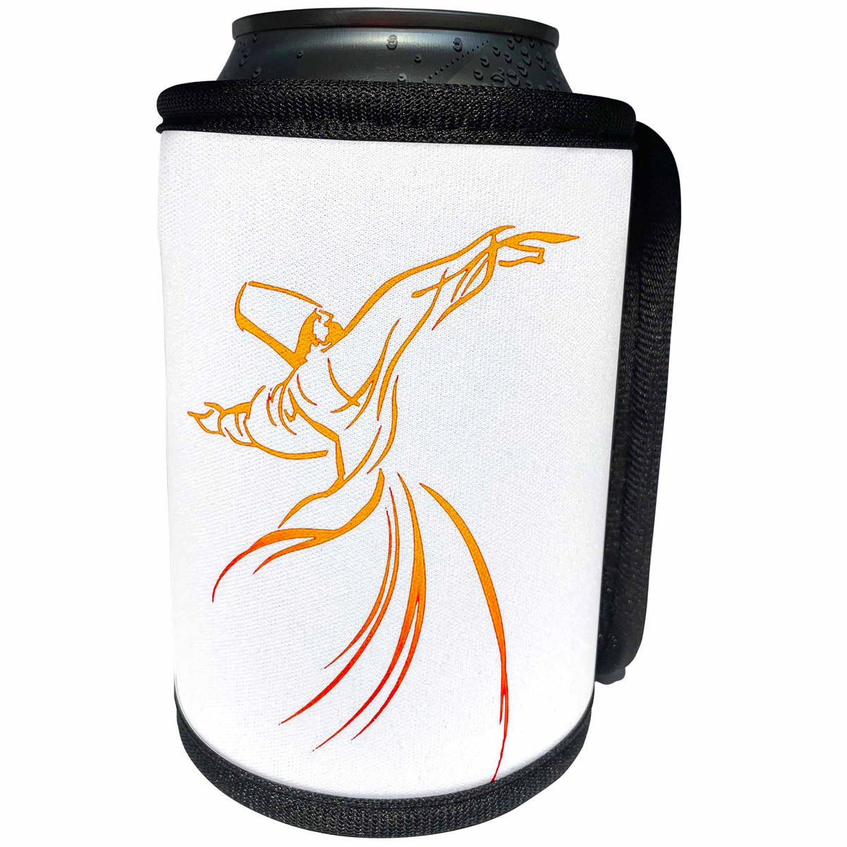 3dRose Taiche - Acrylic Painting - Whirling Dervish - Golden Sema The Dance Of The Whirling Dervish - Can Cooler Bottle Wrap (cc_284718)
