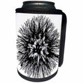 3dRose Taiche - Vector - Dandelion - Make A Wish Dandelion Vector In Black - Can Cooler Bottle Wrap (cc_284723)