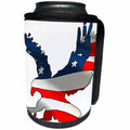 3dRose Taiche - Vector - Eagle - American Eagle Stars and Stripes Emblem - Can Cooler Bottle Wrap (cc_284732)