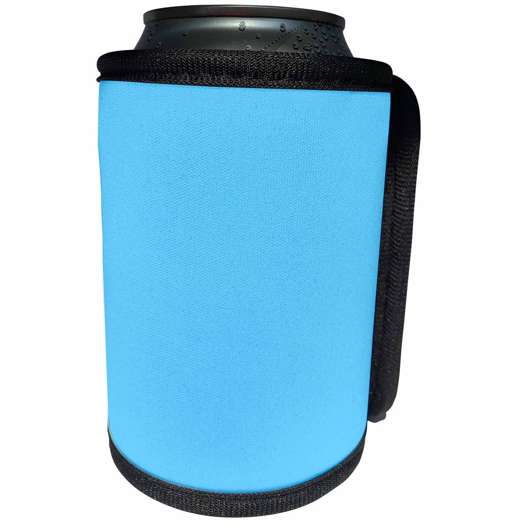 3dRose Kultjers Colors - Color light sky blue - Can Cooler Bottle Wrap (cc_284765)