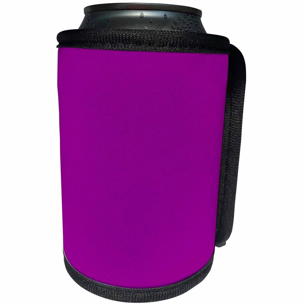 3dRose Kultjers Colors - Color dark magenta - Can Cooler Bottle Wrap (cc_284778)