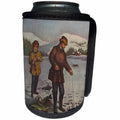 3dRose TDSwhite – Winter Seasonal Nature Photos - Vintage Winter Sports Ice Fishing - Can Cooler Bottle Wrap (cc_284944)