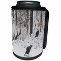 3dRose TDSwhite – Winter Seasonal Nature Photos - Winter Wild Turkeys Snowstorm - Can Cooler Bottle Wrap (cc_284970)
