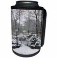 3dRose TDSwhite – Winter Seasonal Nature Photos - Winter Scene Snow Covered Trees Bushes - Can Cooler Bottle Wrap (cc_285056)