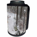 3dRose TDSwhite – Winter Seasonal Nature Photos - Winter Scene Snow Dusting - Can Cooler Bottle Wrap (cc_285057)