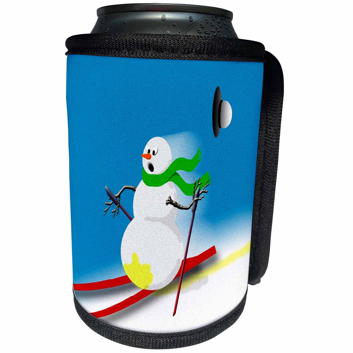 3dRose TDSwhite – Christmas Holidays Xmas - Funny Snowman Joke Silly Humor - Can Cooler Bottle Wrap (cc_285069)