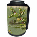 3dRose TDSwhite – Christmas Holidays Xmas - Rustic Vintage Country Church Snow Birds Nature Scene - Can Cooler Bottle Wrap (cc_285074)