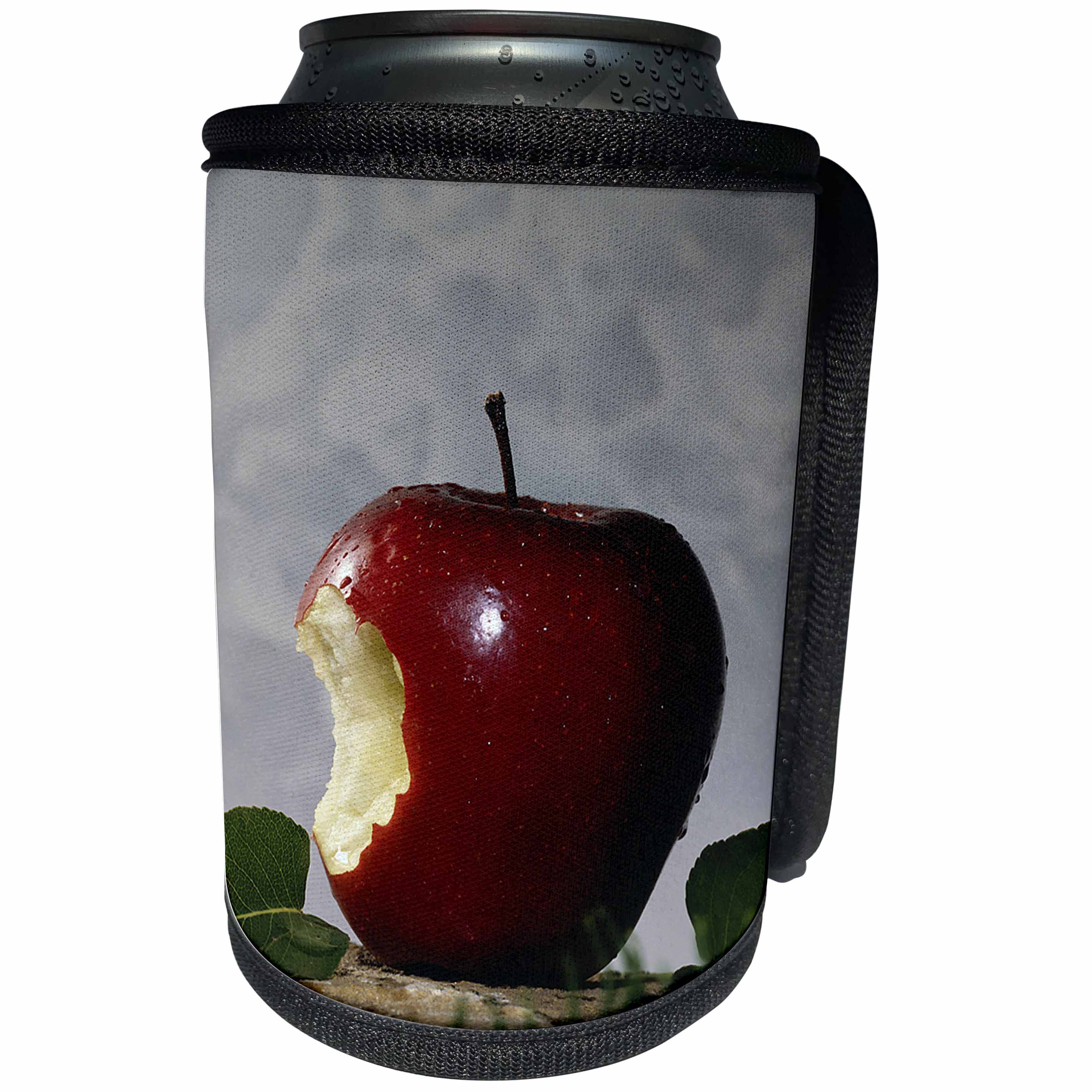 3dRose TDSwhite – Farm and Food - Food Take Bite Out Of Apple - Can Cooler Bottle Wrap (cc_285173)