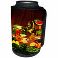 3dRose TDSwhite – Farm and Food - Food Vegetables Fruits Grains Healthy - Can Cooler Bottle Wrap (cc_285175)