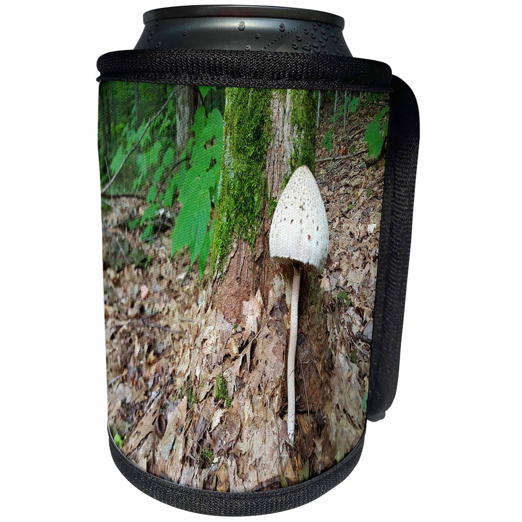 3dRose TDSwhite – Farm and Food - Forest Mushroom Tree Base - Can Cooler Bottle Wrap (cc_285178)
