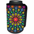 3dRose TDSwhite – Patterns Designs - Dot Mandala - Can Cooler Bottle Wrap (cc_285193)