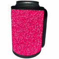 3dRose TDSwhite – Patterns Designs - Pink Glitter Faux Texture Simulated - Can Cooler Bottle Wrap (cc_285201)