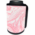 3dRose TDSwhite – Patterns Designs - Pink Marble Swirls - Can Cooler Bottle Wrap (cc_285202)