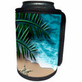 3dRose TDSwhite – Patterns Designs - Stylized Beach Scene Shoreline Ocean Sand Starfish - Can Cooler Bottle Wrap (cc_285209)