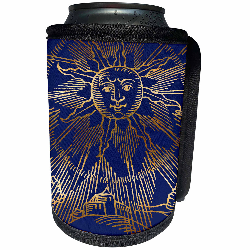 3dRose TDSwhite – Patterns Designs - Sun Astronomy - Can Cooler Bottle Wrap (cc_285211)