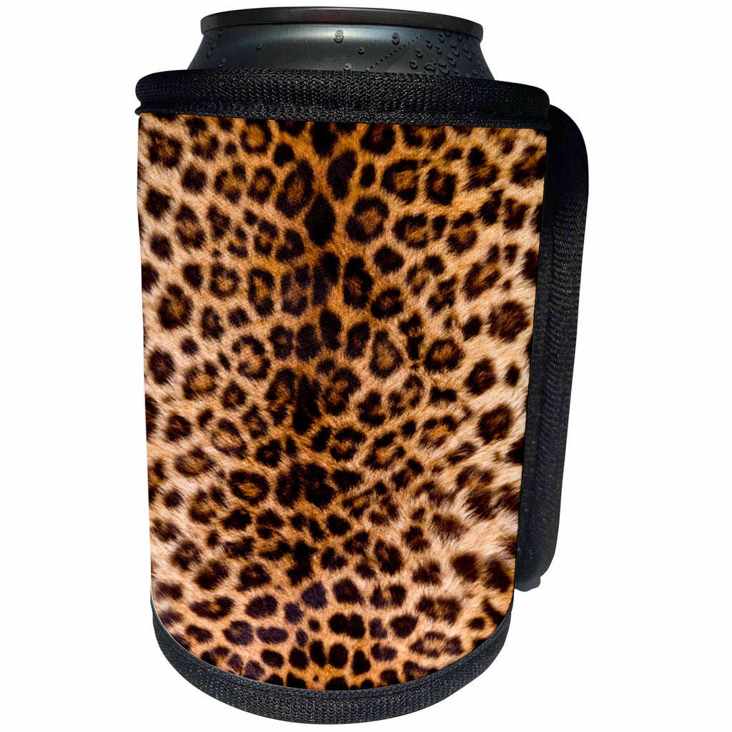 3dRose TDSwhite – Patterns Designs - Leopard Print Photo - Can Cooler Bottle Wrap (cc_285216)