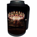 3dRose TDSwhite – Miscellaneous Photography - Carousel Merry Go Round Amusement Park Lit Up At Night - Can Cooler Bottle Wrap (cc_285279)