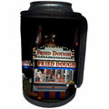 3dRose TDSwhite – Miscellaneous Photography - Carnival Food Booth Fried Dough Lit Up Night - Can Cooler Bottle Wrap (cc_285284)