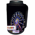 3dRose TDSwhite – Miscellaneous Photography - Carnival Ticket Booth Ferris Wheel Night Lights - Can Cooler Bottle Wrap (cc_285285)