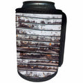 3dRose TDSwhite – Miscellaneous Photography - Weathered Wood Siding Chipped Paint - Can Cooler Bottle Wrap (cc_285288)