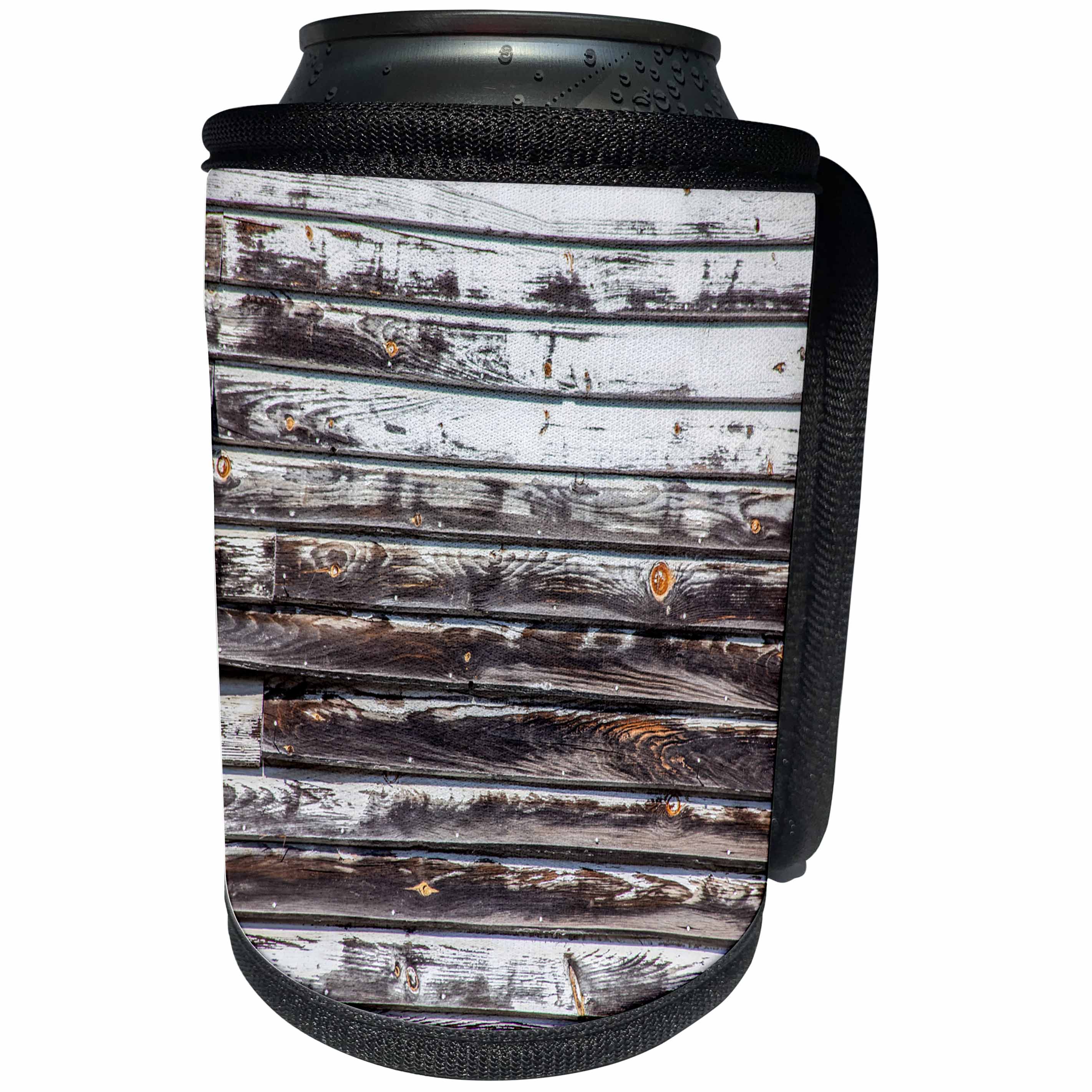 3dRose TDSwhite – Miscellaneous Photography - Weathered Wood Siding Chipped Paint - Can Cooler Bottle Wrap (cc_285288)