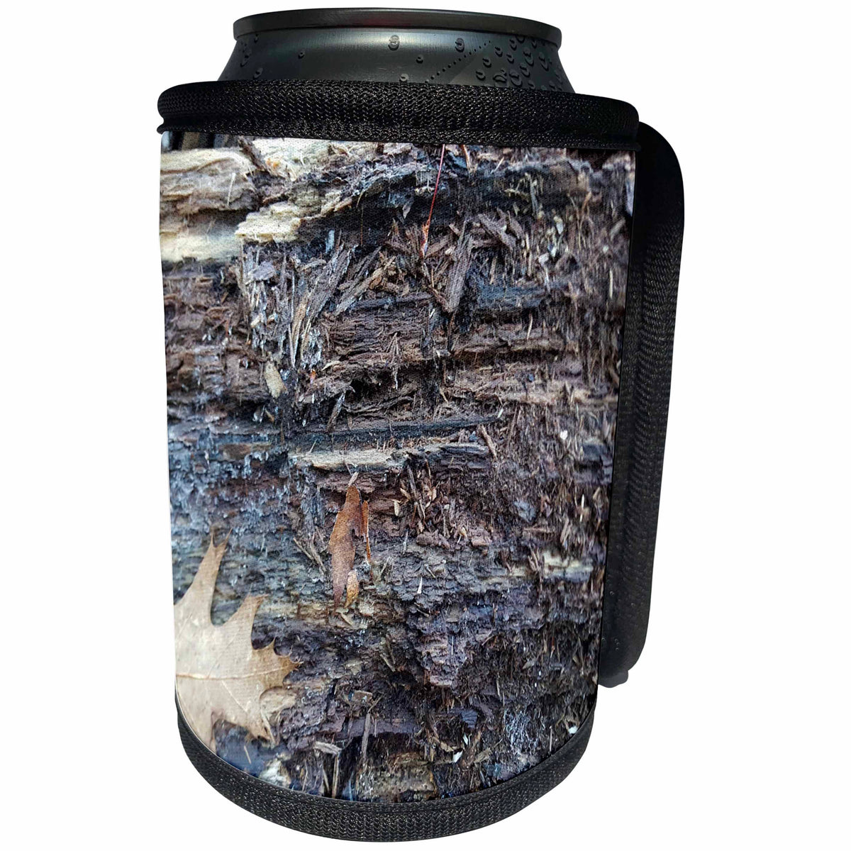 3dRose TDSwhite – Miscellaneous Photography - Dry Weathered Wood Leaves - Can Cooler Bottle Wrap (cc_285292)