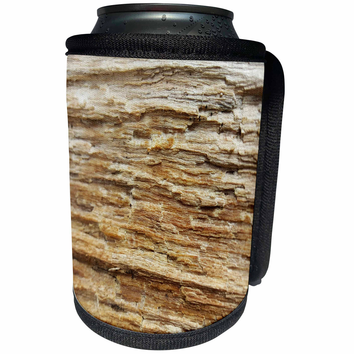 3dRose TDSwhite – Miscellaneous Photography - Split Wood Face - Can Cooler Bottle Wrap (cc_285295)