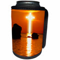 3dRose TDSwhite – Miscellaneous Photography - Cross Over Water Sunrise Sunset - Can Cooler Bottle Wrap (cc_285322)