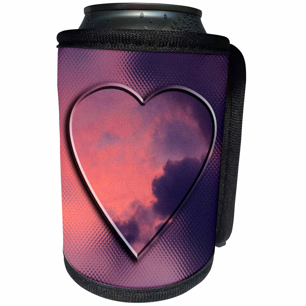 3dRose TDSwhite – Miscellaneous Photography - Heart Sky - Can Cooler Bottle Wrap (cc_285343)