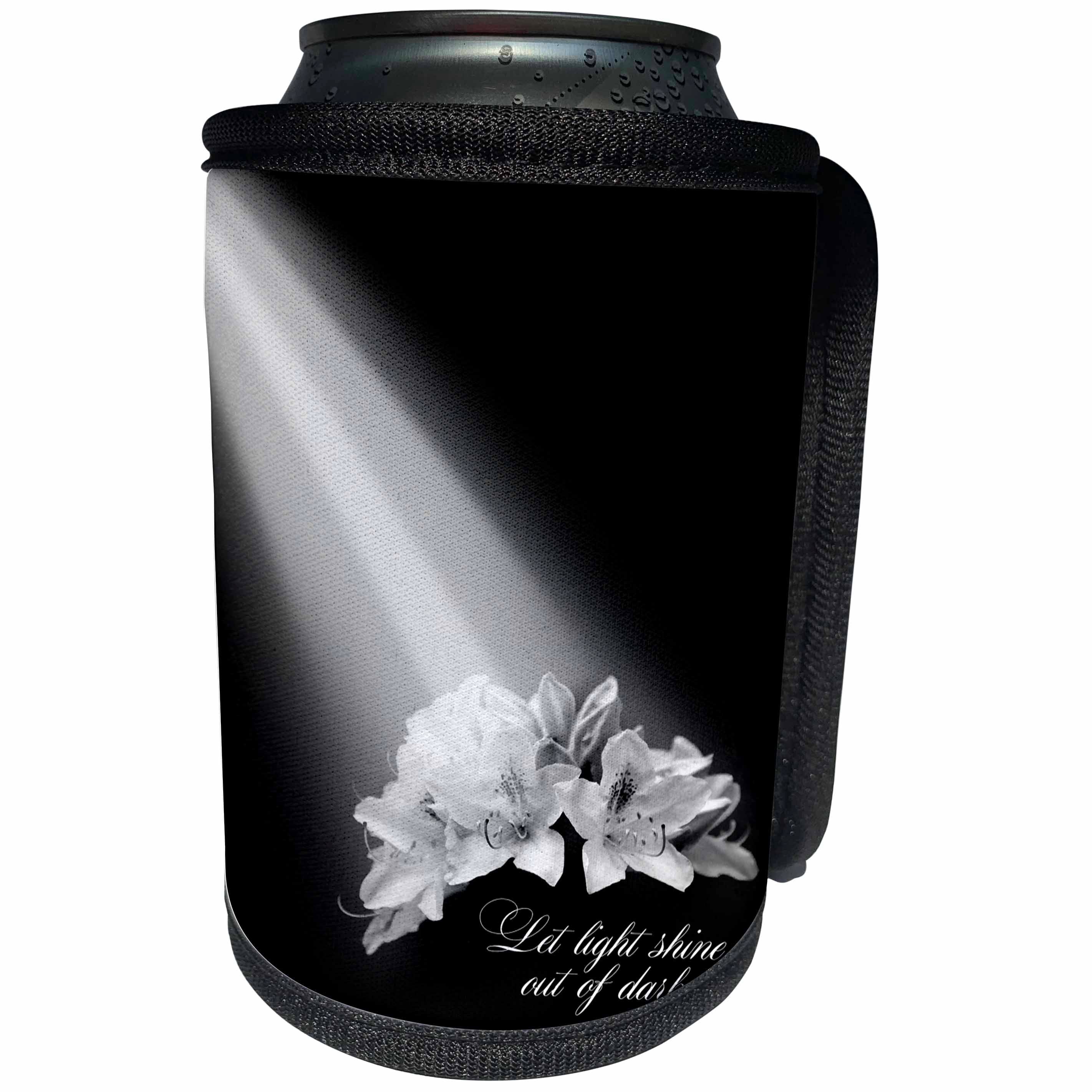 3dRose TDSwhite – Miscellaneous Photography - Inspirational Let Light Shine Out of Darkness - Can Cooler Bottle Wrap (cc_285355)