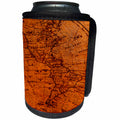 3dRose TDSwhite – Miscellaneous Photography - Old World Map Americas - Can Cooler Bottle Wrap (cc_285360)
