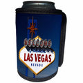 3dRose TDSwhite – Miscellaneous Photography - Travel Vegas Sign Dusk - Can Cooler Bottle Wrap (cc_285368)
