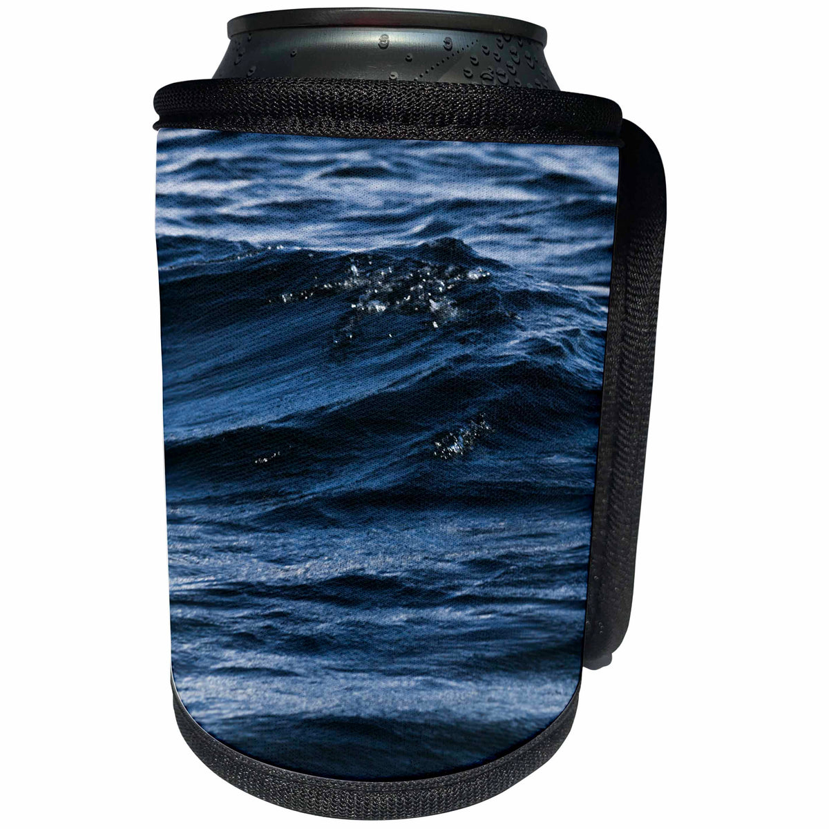 3dRose TDSwhite – Miscellaneous Photography - Churning Ocean Waves Sea Open Water - Can Cooler Bottle Wrap (cc_285373)