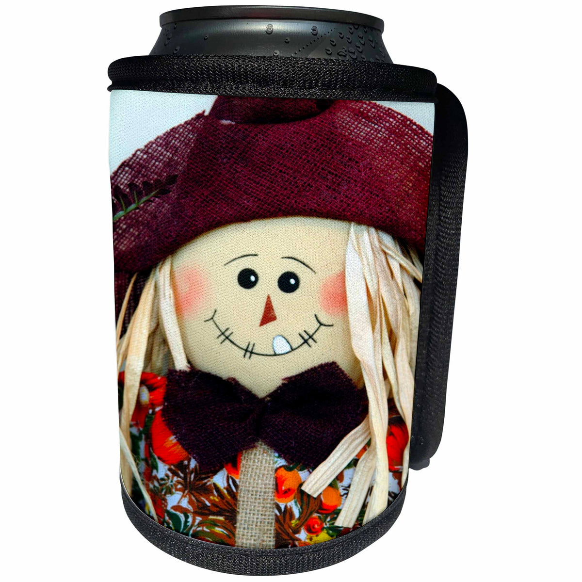 3dRose TDSwhite – Miscellaneous Photography - Cute Scarecrow Close Up - Can Cooler Bottle Wrap (cc_285387)