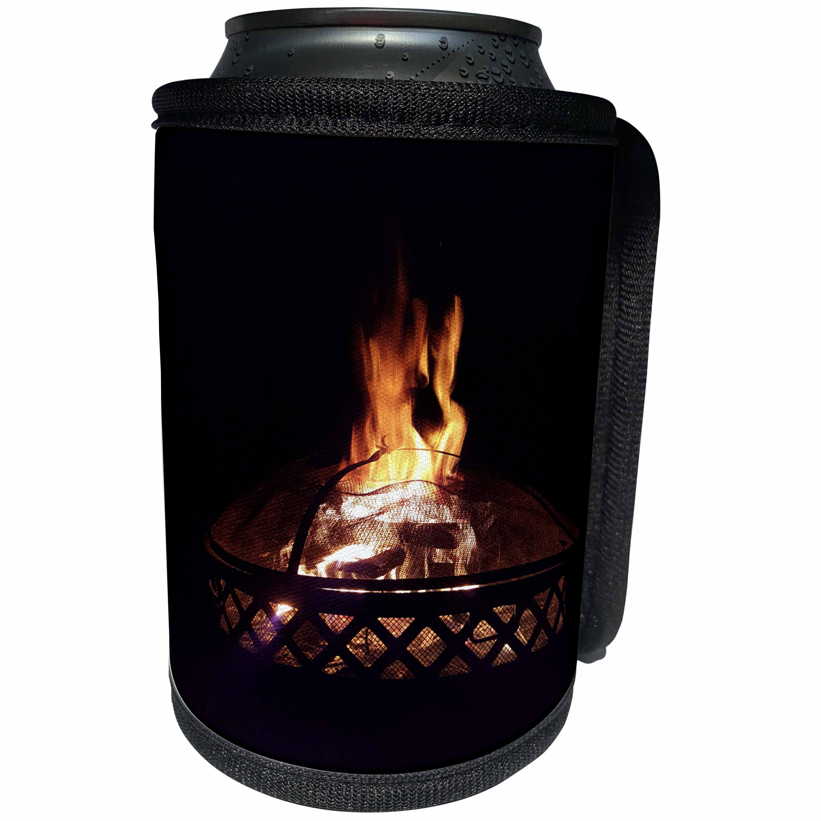 3dRose TDSwhite – Miscellaneous Photography - Fire Pit Flames - Can Cooler Bottle Wrap (cc_285393)
