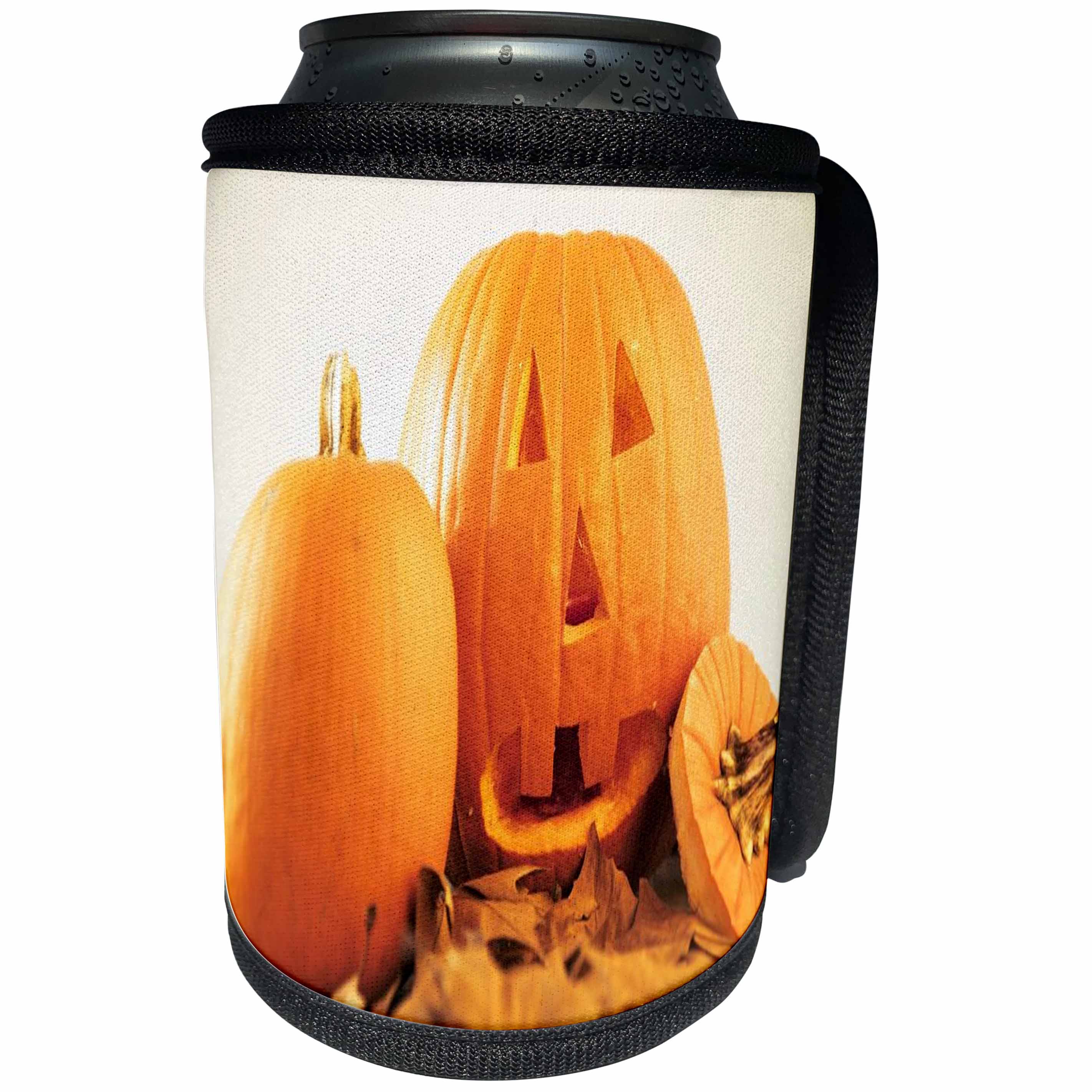 3dRose TDSwhite – Miscellaneous Photography - Halloween Pumpkin Carving - Can Cooler Bottle Wrap (cc_285402)