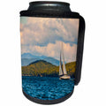 3dRose TDSwhite – Miscellaneous Photography - Sailboat Lake Blue Water Mountains - Can Cooler Bottle Wrap (cc_285436)
