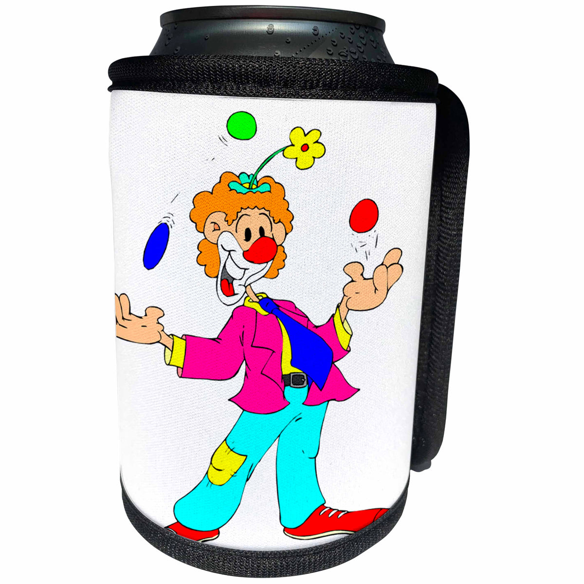 3dRose TDSwhite – Birthday - Birthday Party Clown - Can Cooler Bottle Wrap (cc_285645)
