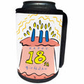 3dRose TDSwhite – Birthday - Happy 18th Birthday - Can Cooler Bottle Wrap (cc_285665)