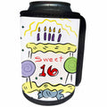 3dRose TDSwhite – Birthday - Happy Sixteenth Birthday - Can Cooler Bottle Wrap (cc_285685)