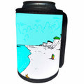 3dRose TDSwhite – Summer Beach Theme - Sandy Beach - Can Cooler Bottle Wrap (cc_285726)