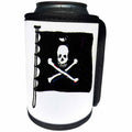 3dRose TDSwhite – Pirates - Pirate Ship Black Flag - Can Cooler Bottle Wrap (cc_285752)