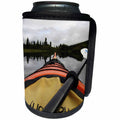 3dRose Krista Funk Creations Kayaking the Lapie - Kayak Close up with Lapie Lake Reflection in Background - Can Cooler Bottle Wrap (cc_28581)