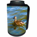 3dRose Alexis Photography - Birds - Female mallard duck swims in a cold water on a sunny spring day - Can Cooler Bottle Wrap (cc_285814)
