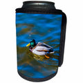 3dRose Alexis Photography - Birds - Beautiful male mallard duck swims in a calm water on a sunny day - Can Cooler Bottle Wrap (cc_285818)