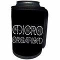 3dRose Alexis Design - Funny Micro Biology - Microorganism decorative microbiology text in two rows on black - Can Cooler Bottle Wrap (cc_285980)