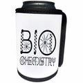 3dRose Alexis Design - Funny Micro Biology - Biochemistry decorative microbiology text in two rows on white - Can Cooler Bottle Wrap (cc_285989)