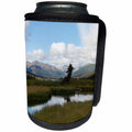 3dRose Krista Funk Creations Wetlands Landscape - Mountains Lapie River Trees and Grass - Can Cooler Bottle Wrap (cc_28599)